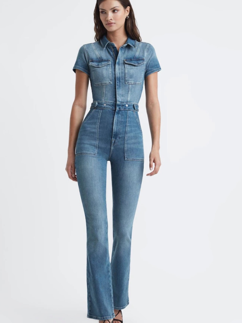 Good American Fit For Success Bootcut Jumpsuit 3/M/8-10
